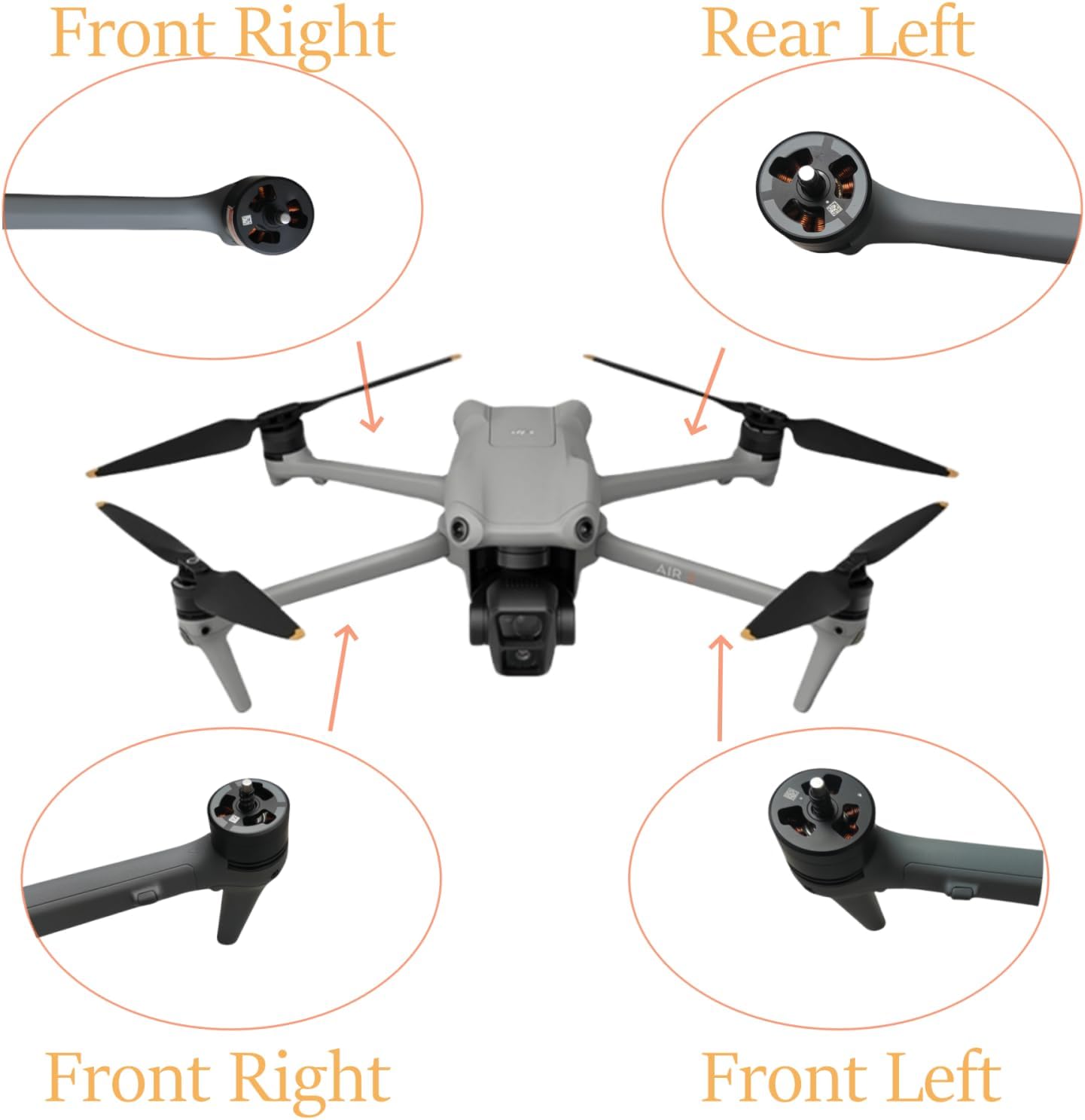 Repair Parts Motor Arm for Air 3 Drone Assembly Replacement for DJI Air 3 Spare Parts Drone Accessoried for Air 3 Rear Left