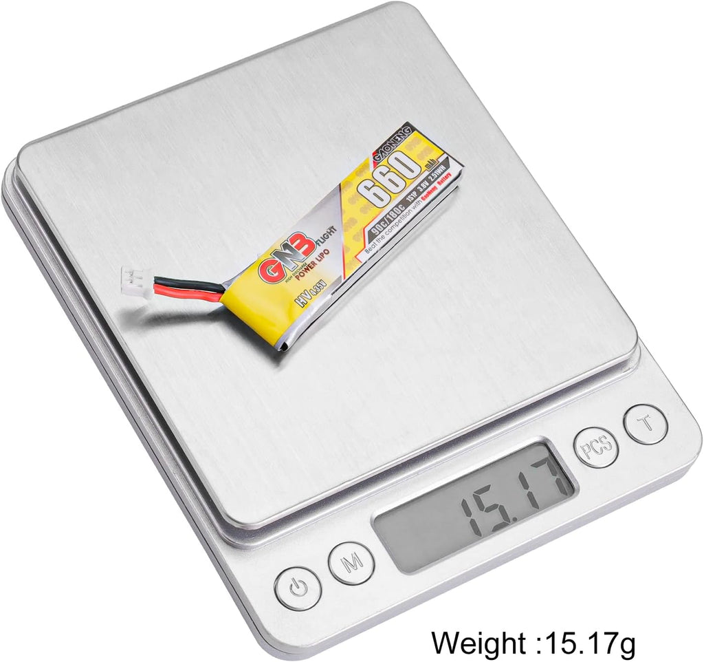 Crazepony 660mAh 1S LiPo Battery, 4PCS 3.8V LiHV Batteries 90C/180C JST-PH2.0 Connector for Eachines Trashcan Emax Tinyhawk Freestyle II Snapper7 Mobula7 75mm Micro FPV Racing Drone