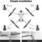 16Pcs Mini 4 Pro/Mini 3 Pro Propellers,For DJI Mini 4 Pro/Mini 3 Pro Accessories Quick-Release Replacement Blades Props Wings (Not compatible with DJI Mini 3)
