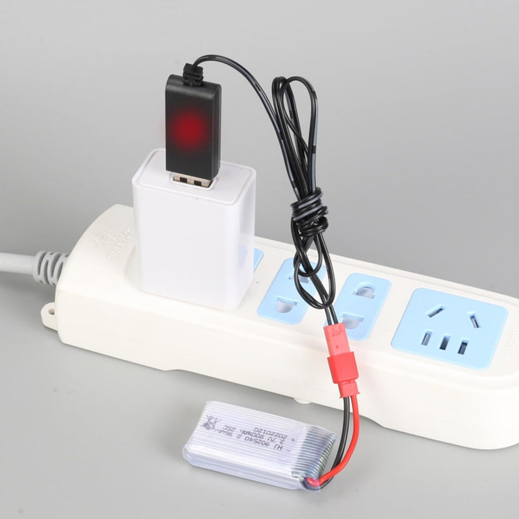 2 Pcs 3.7V 800mAh 25C 902540 Rechargeable Lipo Battery JST Plug with USB Charger for X56W X400 X400W X300C X400C X800 HS110 HS200 S670 V950hd S1750 V2450 X500 HJ818H J819S RC Quadcopter