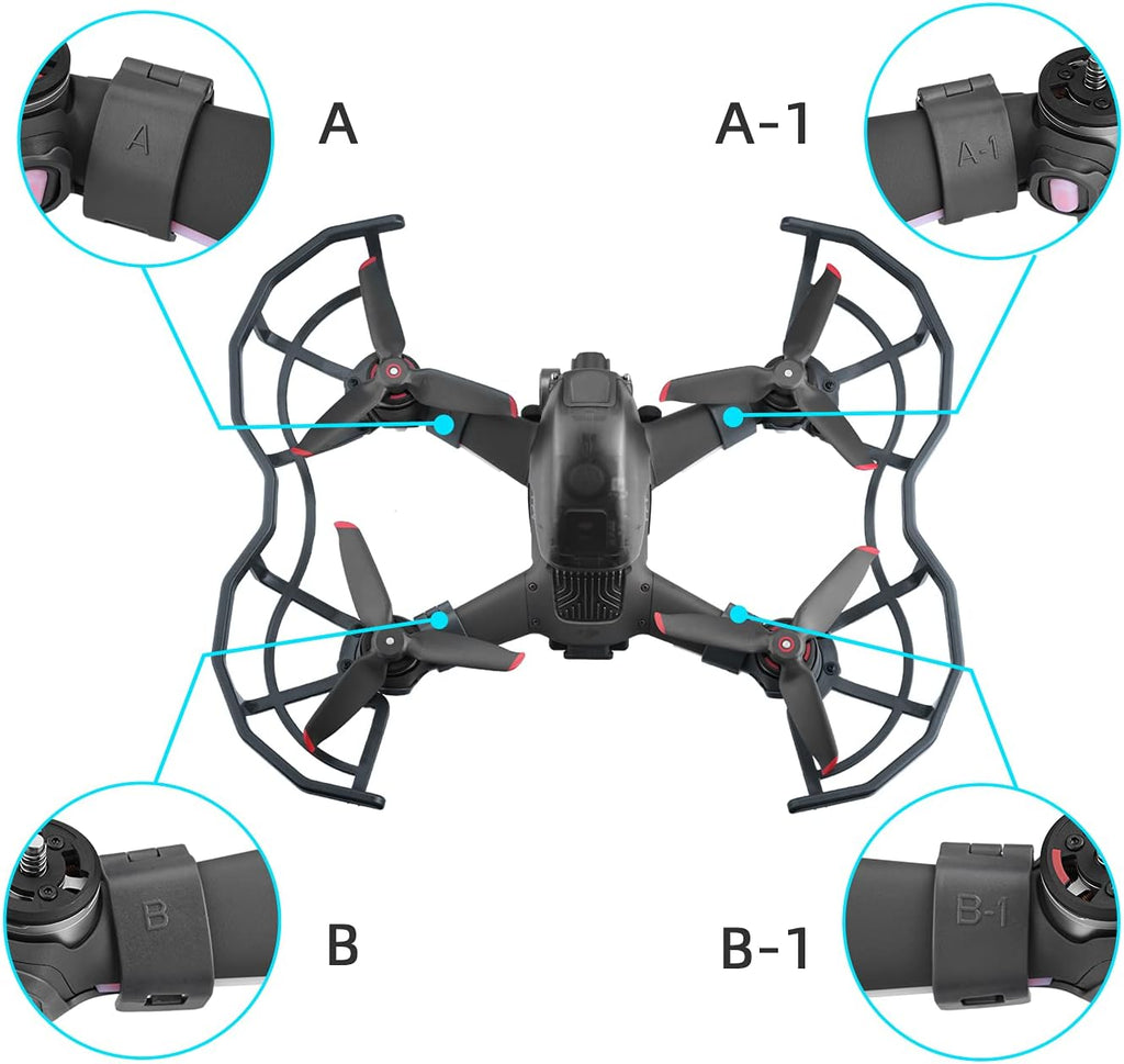 HeiyRC Propeller Guard for DJI FPV Drone, Props Protector Anti-Collision Bumper Blades Protective Accessories