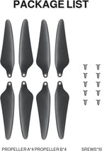 UranHub G30 4K Drone Propellers, Set of 8 with 10 Screws, Grey