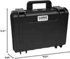 MyCaseBuilder Doro 1611-6 Heavy-Duty Waterproof Hard Case, for Electronics, Cameras, Drones, Guns, Optics, Laptops, Tablets - No Foam, 16x11x6 Inch, Black