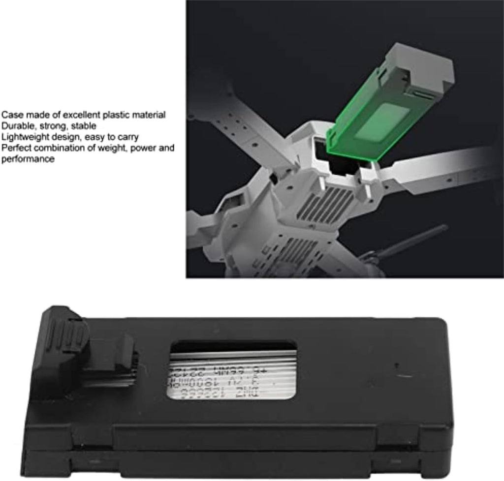 5Pcs Drone Lithium Battery, 3.7V 1800mAh RC Drone Lithium Battery for E88 E88PRO LsE525 E525 PRO, with 5 in 1 Charging Cable