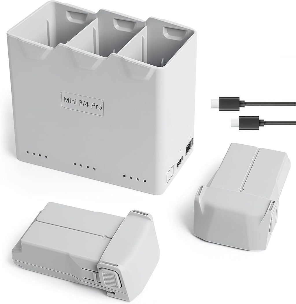 2 Pack Mini 3 Series Intelligent Flight Battery Plus with Two-Way Charging Hub for DJI Mini 4 Pro - 3850mAh-7.38V Drone Replacement Battery Pack with Charging Hub Combo for DJI