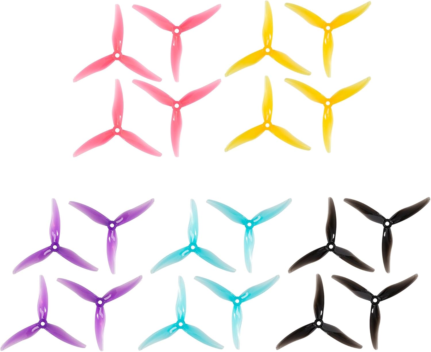 20pcs Fpv Drone Props Propeller: Gemfan Hurricane 51477 Tri-Blade 5 Inch Props for 4S 6S FPV Freestyle Racing, 10xCW 10xCCW