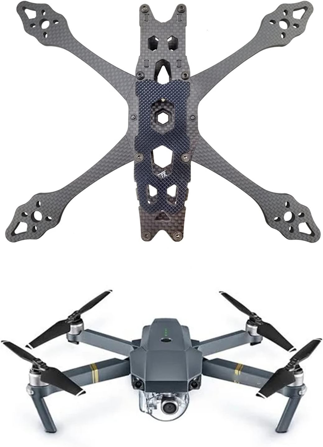 QAV-S 5inch Frame FPV Traverser For All-carbon Fiber Frame Fall-resistant NEW 5inch 225mm Wheelbase X-type Split Carbon Fiber Frame Kit For FPV Drones Upgraded NUMI QAV-S