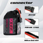 CNHL 6S Lipo Battery 1500mAh 22.2V 130C with XT60 Plug for FPV Drone Racing RC Quadcopter Helicopter Airplane (2 Packs)