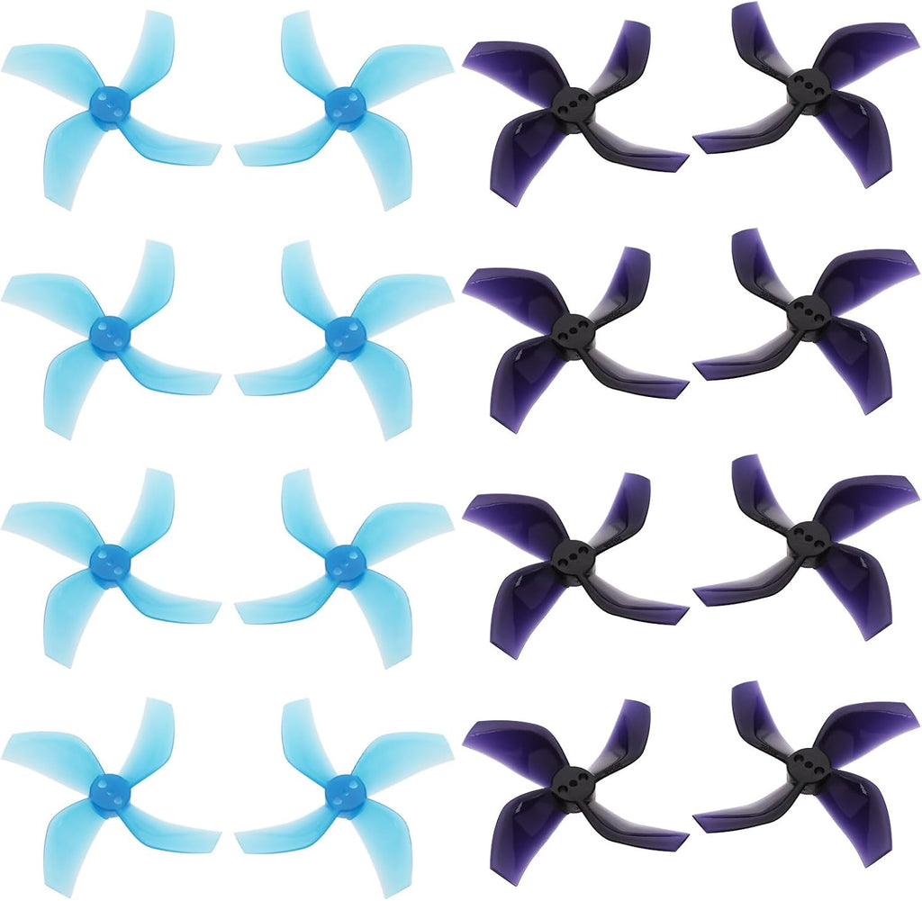 16PCS 2020 4-Blade Propellers with 1.5 mm Shaft Compatible with Beta85X HD Digital VTX Drone 1103 8000KV & 1105 5000KV Brushless Motors