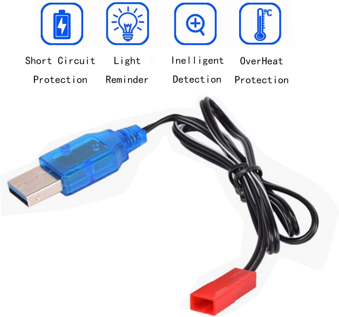 2 Pcs 3.7V 1200mAh 25C 903052 Rechargeable Lipo Battery with USB Charger for HQ898B H11D H11C RC Quadcopter Drone Spare Parts