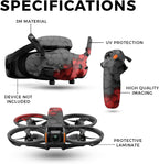 Drone Skin Compatible with DJI Avata 2 Bundle (2024) - Two-Tone Hex - Premium 3M Vinyl Protective Wrap Decal Cover - Easy to Apply | Crafted in The USA by MightySkins