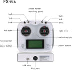 BODAJING Flysky FS-I6S 10ch 2.4G AFHDS 2A RC Transmitter Control w/FS-iA6B Receiver for RC Drone Quadcopter