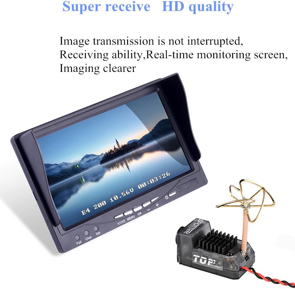 Crazepony Spotter V2 Micro FPV AIO Camera 5.8G with OSD Integrated Mic FOV170 Degree 700TVL Video Transmitter 40CH 20MW-200MW Adjustable VTX for Mini FPV RC Drone
