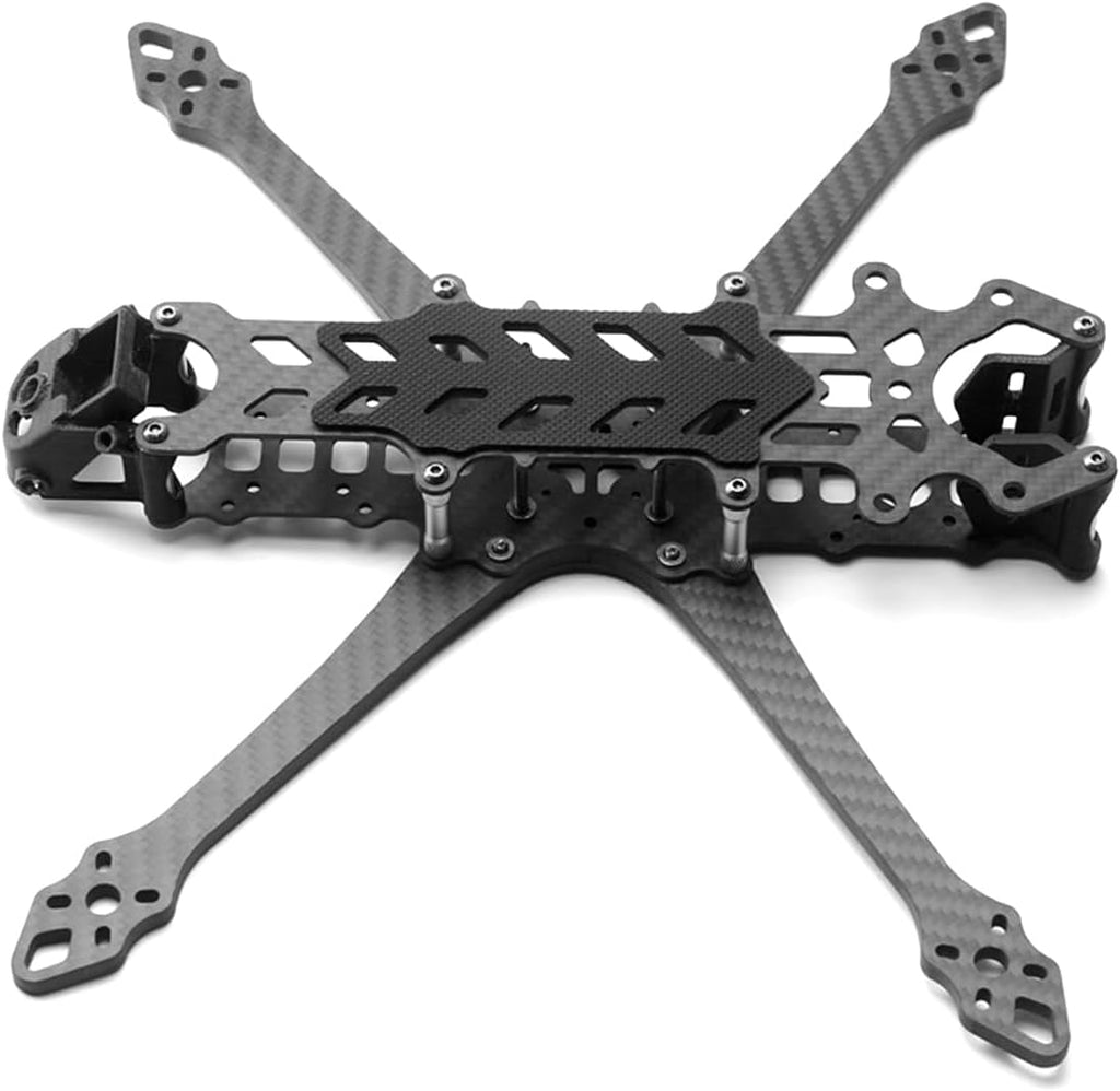 HUIOP Freestyle Frame Kit, 7 inch 295mm FPV Carbon Fiber Freestyle Frame Kit Wheelbase 295mm Arm 5.0mm Suitable for Long Range Drone