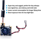 WT05 Micro AIO 600TVL Camera Only 3.4g 5.8GHz 25mW FPV Transmitter with Dipole Brass Antenna Combo for FPV Quadcopter Drone
