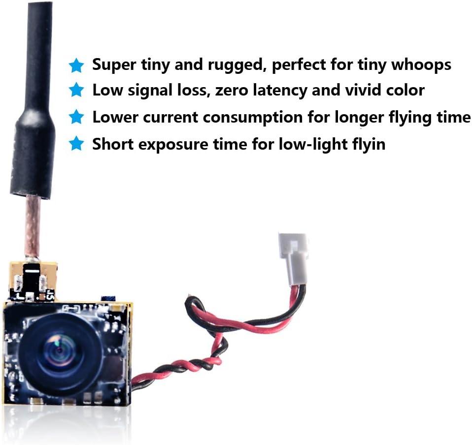WT05 Micro AIO 600TVL Camera Only 3.4g 5.8GHz 25mW FPV Transmitter with Dipole Brass Antenna Combo for FPV Quadcopter Drone