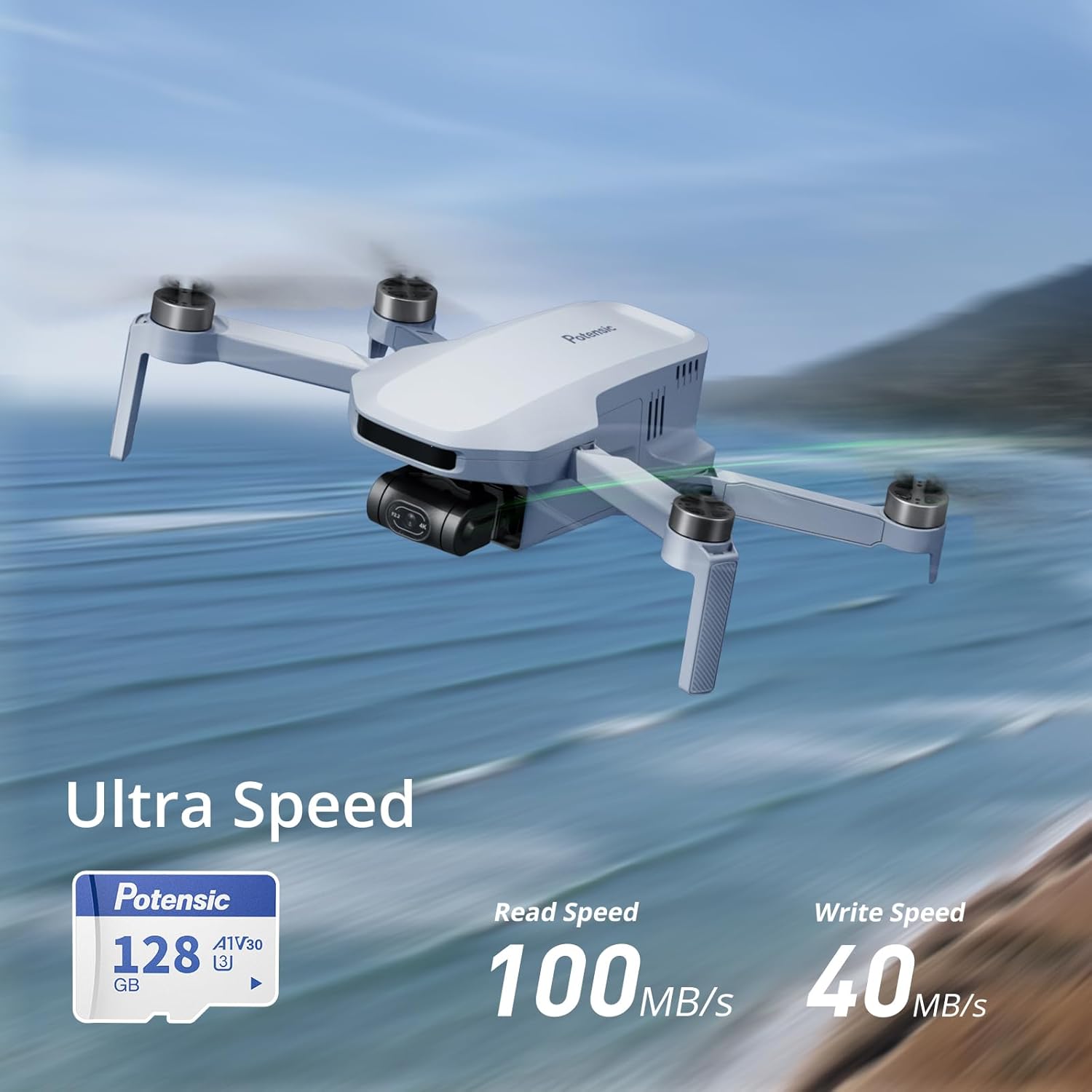 Potensic Atom SE Fly More Combo Bundle with 1 Potensic 128GB Micro Memory Card