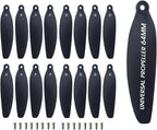 Universal 64mm/2.52In Drone Propellers for S2S, S136,S814,S162 Models - Replacement Drone Accessories with Stable and Low-Noise Operation, Easy Installation and Removal,16-Pack (Black)
