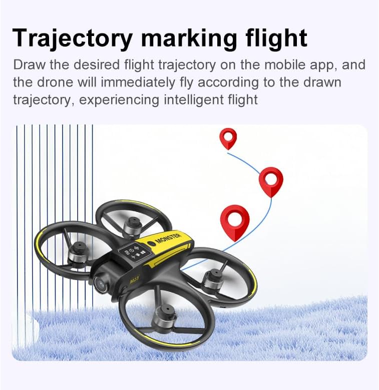 Drone with HD Camera 4.5inch Screen Controller, Under 250g Mini RC Quadcopter Headless Mode One-Key Takeoff/Landing Optical Flow Positioning M23 Drones with 2 Batteries for Adult Beginners (Black)
