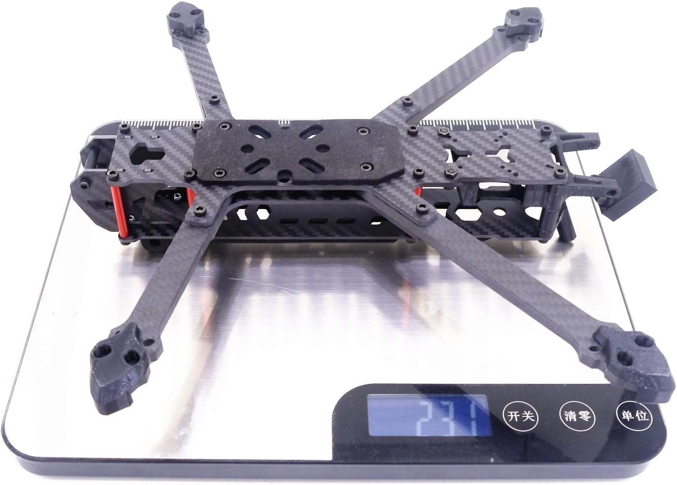 VERBANA RC FPV Drone 7inch/8inch Carbon Fiber Frame Kit with 3D Printing Parts for O3 Air Unit HD Carbon Fiber FPV Drone Quadcopter Accessories Kit(7 inch)
