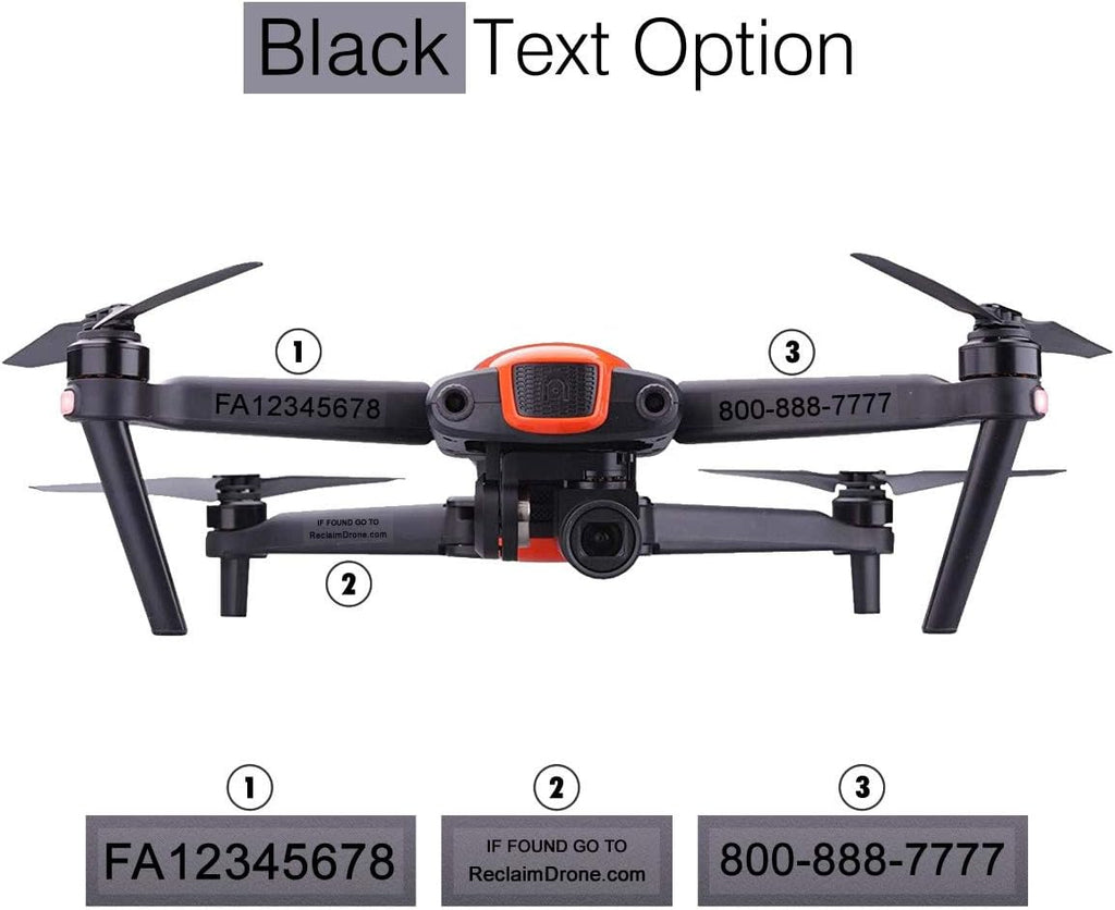 FAA Drone Identification Bundle - Labels (2 Sets of 3) + FAA UAS Registration ID Card for Hobbyist Pilots + Lanyard and ID Card Holder - for All EVO Drones