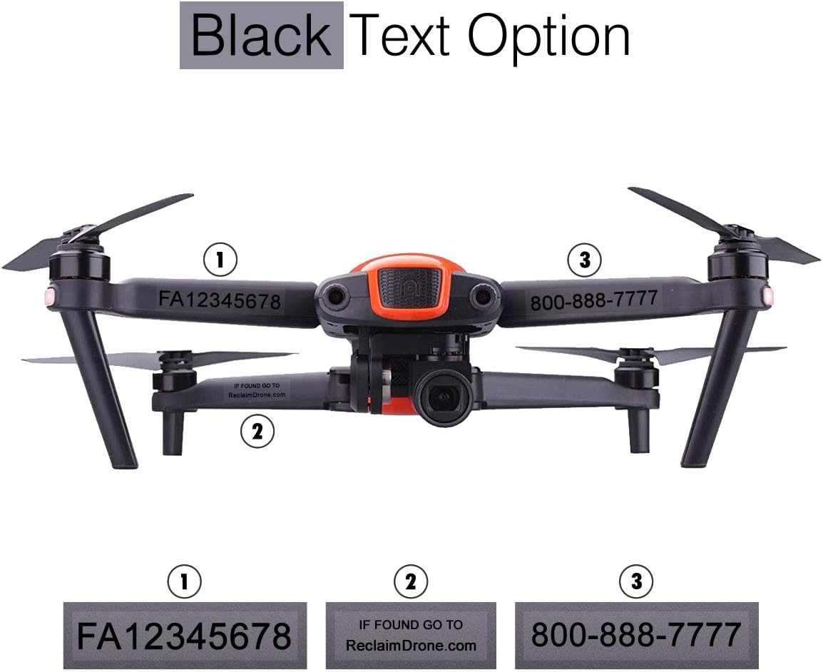 FAA Drone Identification Bundle - Labels (2 Sets of 3) + FAA UAS Registration ID Card for Hobbyist Pilots + Lanyard and ID Card Holder - for All EVO Drones