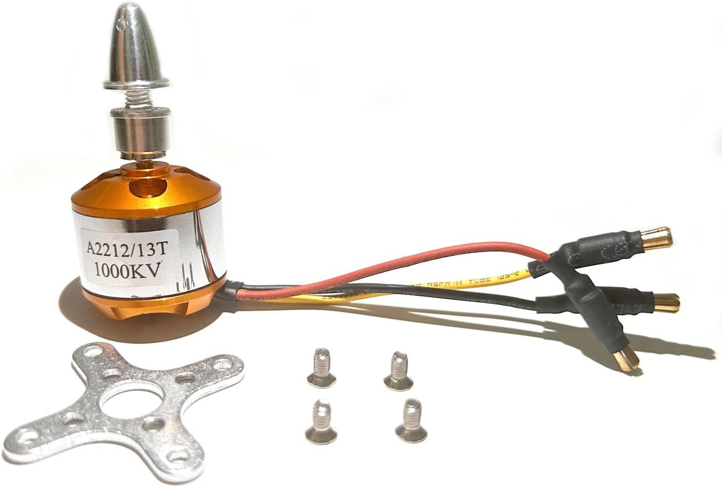 A2212 1000KV Brushless Motors 13T High Power Brushless Outrunner Motor for RC Aircraft Multi-Copter Quadcopter Drone(4PCS)