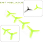 3016 3-Blade 3inch Propeller Props 1.5mm Hole for 1108-1308 Brushless Motors, FPV Racing Drone, Toothpick Quadcopters(Gray+Yellow)