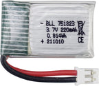 Fytoo Accessories 6PCS 3.7V 220mah Lithium Battery & 6 in 1 Balance Charger for E010 E010C E011 E011C E013 GoolRC T36 NINHUI NH010 F36 H36 HS210 SANROCK GD65A ATOYX AT-66 Four-axis RC Drone Battery