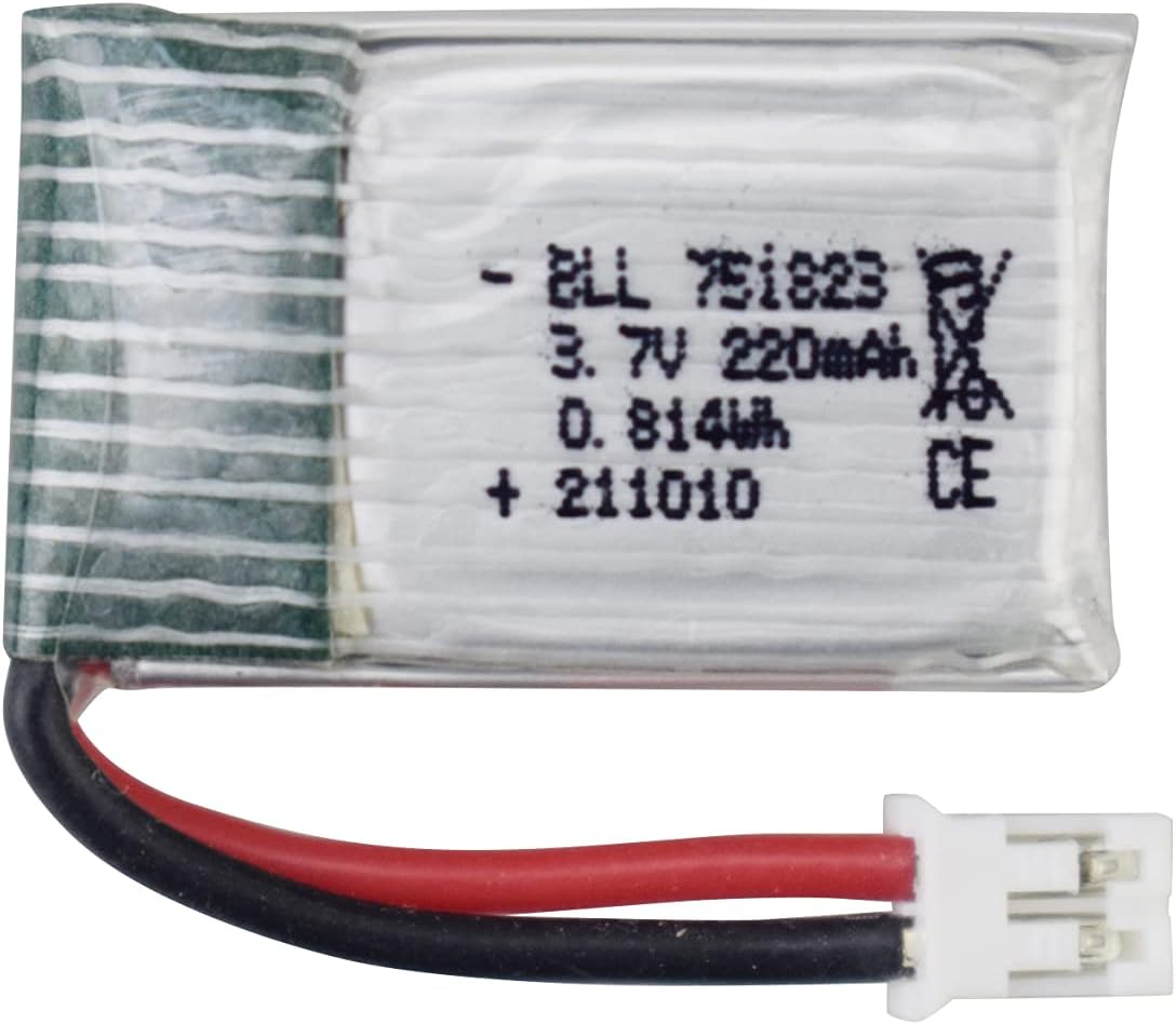 Fytoo Accessories 6PCS 3.7V 220mah Lithium Battery & 6 in 1 Balance Charger for E010 E010C E011 E011C E013 GoolRC T36 NINHUI NH010 F36 H36 HS210 SANROCK GD65A ATOYX AT-66 Four-axis RC Drone Battery