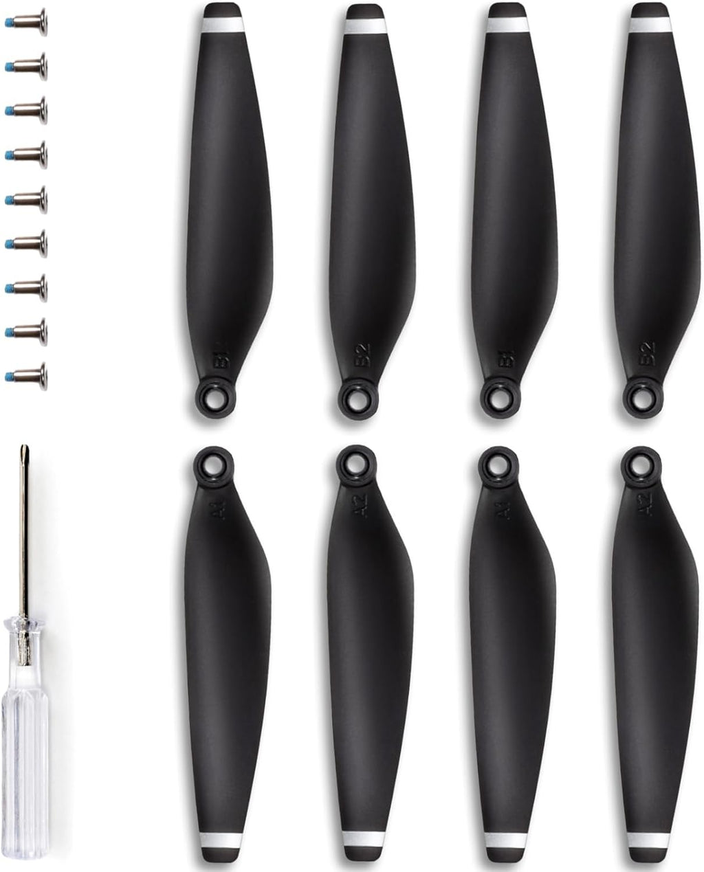 Ruko U11MINI / U11MINI 4K Drone Propellers, 4 Replacement Rotor Blades, Durable & Lightweight Spare Props, Easy to Install (Black)