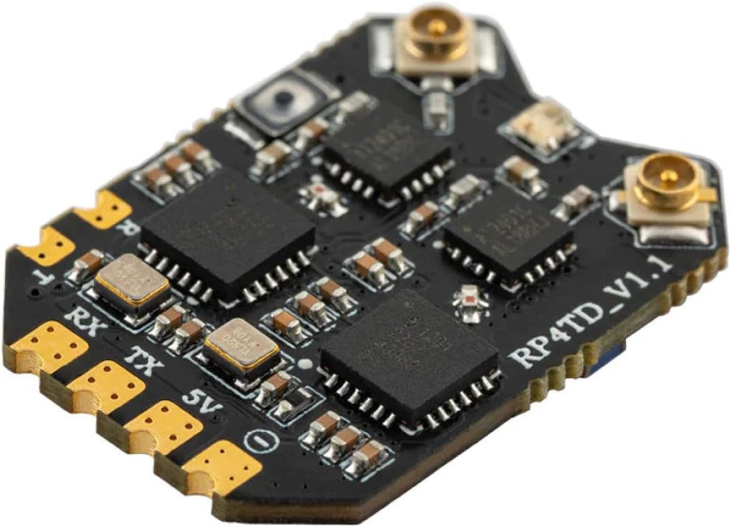 RadioMaster RP4TD ELRS Diversity FPV Receiver - 2.4ghz ExpressLRS Nano Receiver Drone RX Module with 65mm UFL T Antenna for FPV Drone Tiny Whoop Fixed-wing RC Plane by Speedybee