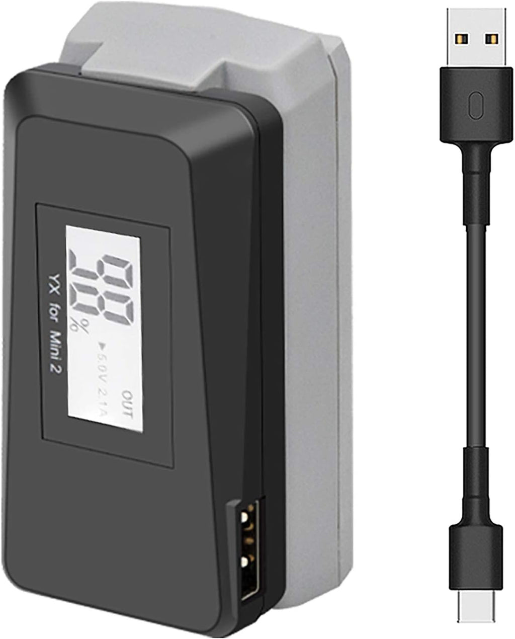 Hanatora USB Battery Charger with Quick Charge 3.0 for DJI Mini 4K/2/Mini SE/2 SE Drone,Indicator Display Raqid Charging Hub Accessories,Check Battery Level