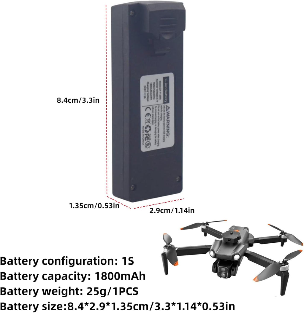 sea jump 2PCS 3.7V 1800mAh Lipo Battery Suitable for S119 Aerial Quadcopter Accessories Folding Remote Control Drone Battery