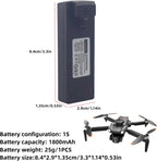 sea jump 2PCS 3.7V 1800mAh Lipo Battery Suitable for S119 Aerial Quadcopter Accessories Folding Remote Control Drone Battery