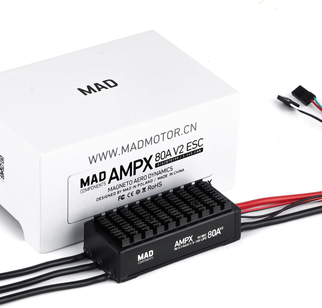 MAD AMPX 80A 5-14S DroneCAN ESC Electronic Brushless Speed Controller for RC Drone RC Airplane Helicopter (DroneCAN)