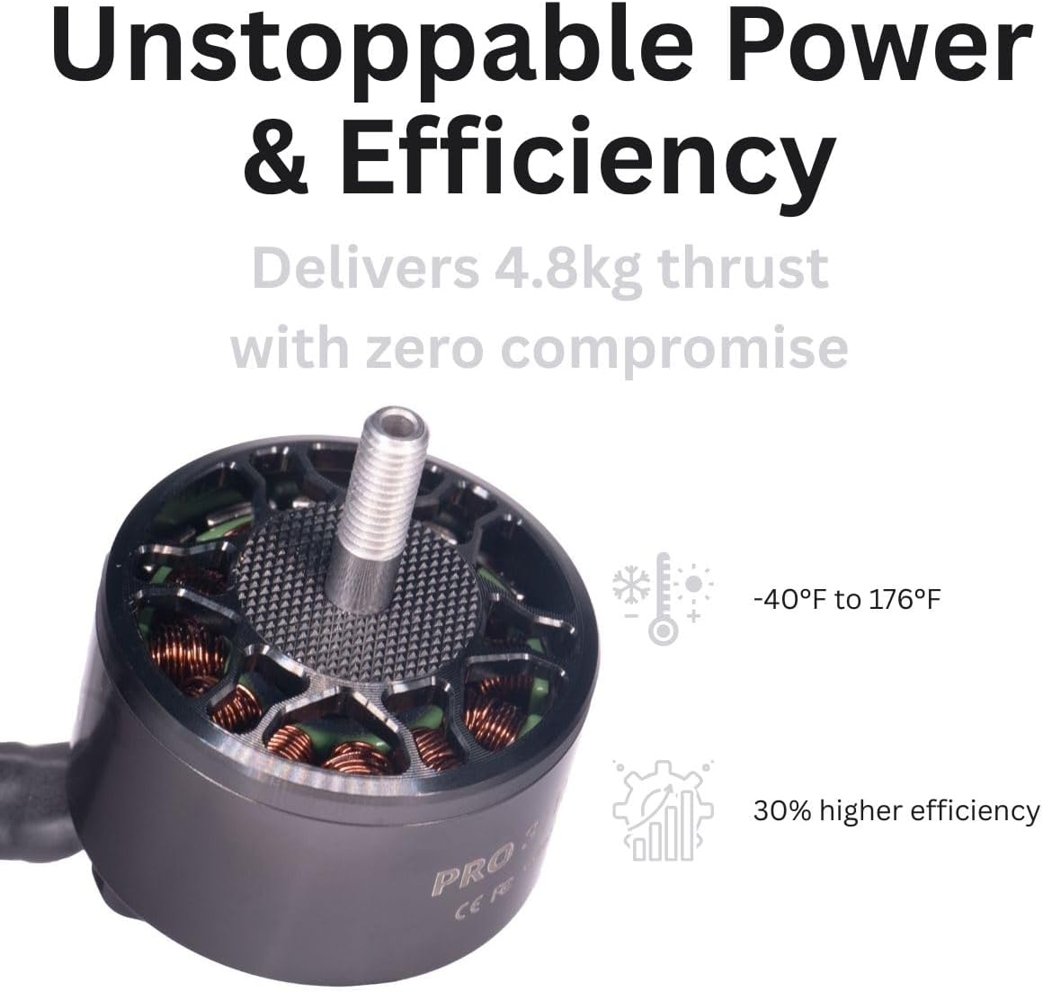 Pro 3115-900kv Drone Brushless Motor 4-8s LiPo Kit Spare Part for 8,9,10,13inch Long Range FPV Freestyle Drones,FPV RC Quadcopter Drone Motor,1800W,4819g Thrust