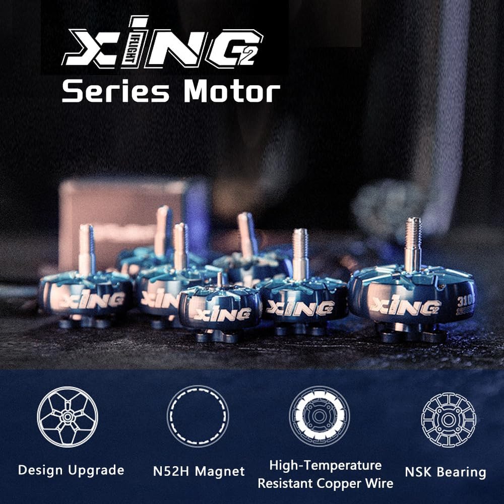 iFlight 4pcs XING-2 2306 1755KV FPV Brushless Motor 6S for FPV Racing Drone Quadcopter
