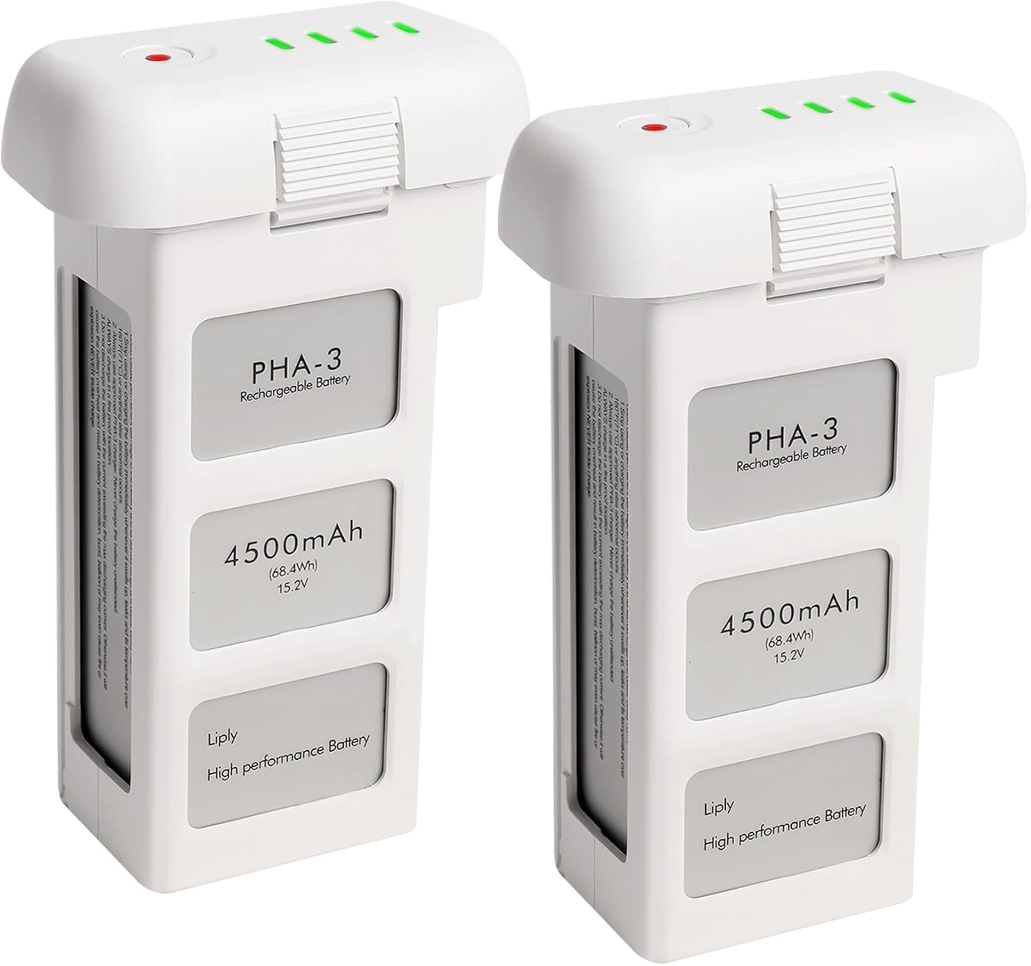 Phantom 3 Battery for DJI, 2 Pack 4500mAh-15.2V Intelligent Flight Battery for DJI Phantom 3/3 Pro/3 Advanced/3 4K/3 SE Drone Replacement