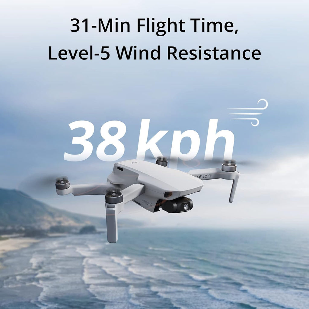 DJI Mini 2 SE Drone with QHD Video, 31-Min Flight Time, Under 249 g, Auto Return to Home, 3-Axis Gimbal Drone with EIS, Lightweight Mini Drone with Camera for Beginners (Renewed)