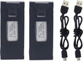 sea jump 2PCS 3.7V 1800mAh Lithium Battery with USB Charging Cable for E88 E88PRO E88MAX E525 E99 E99PRO P1 P5PRO K3 S1 P8 RC Quadcopter Accessories Drone Backup LiPo Battery