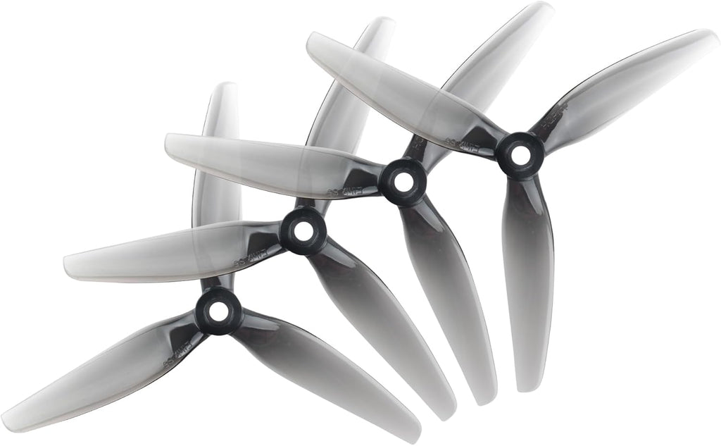 16pcs Fpv Drone Props Propeller: HQProp Ethix S5 Light Grey 5x4x3 Tri-Blade 5 Inch Props for 4S 6S FPV Freestyle Racing,8xCW 8xCCW