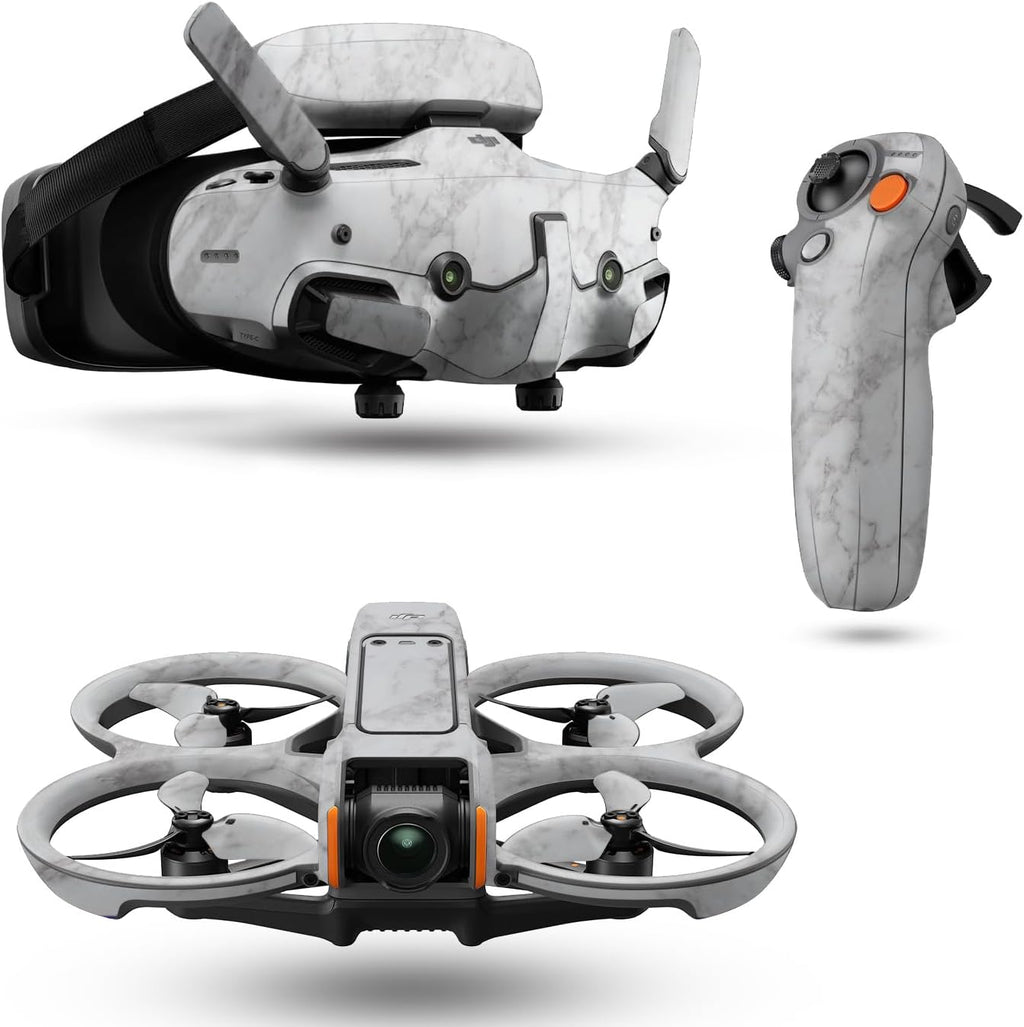 Drone Skin Compatible with DJI Avata 2 Bundle (2024) - Frost Marble - Premium 3M Vinyl Protective Wrap Decal Cover - Easy to Apply | Crafted in The USA by MightySkins