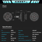 Axisflying 4pcs AE2207 V2 2207 1860KV 6S FPV Brushless Motor with 5mm Shaft for FPV Racing Drone Quadcopter