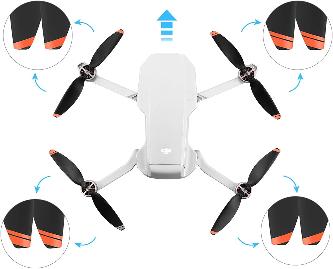 HeiyRC 16PCS Mini 4k / 2 Propeller for DJI Mavic Mini 2 SE Drone 4726 Replacement Props Blade Helices Screw Accessory
