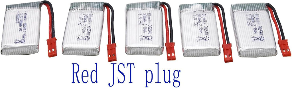 Blomiky 5 Pack 3.7V 800mAh 25C Rechargeable Li-po JST Plug Batteries and 4 in 1 Board Fit for MJX X300C X400W X600 X800 RC Quadcopter Drone / 3.7V 800mAh JST *5