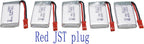 Blomiky 5 Pack 3.7V 800mAh 25C Rechargeable Li-po JST Plug Batteries and 4 in 1 Board Fit for MJX X300C X400W X600 X800 RC Quadcopter Drone / 3.7V 800mAh JST *5