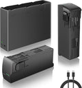 Avata 2 Battery 2 Pack with Charging Station, 2150mAh Intelligent Flight Avata 2 Battery Replacement and Two-Way Charging Hub, 23 Minutes of Max Flight Time Compatible with DJI Avata 2 Drone