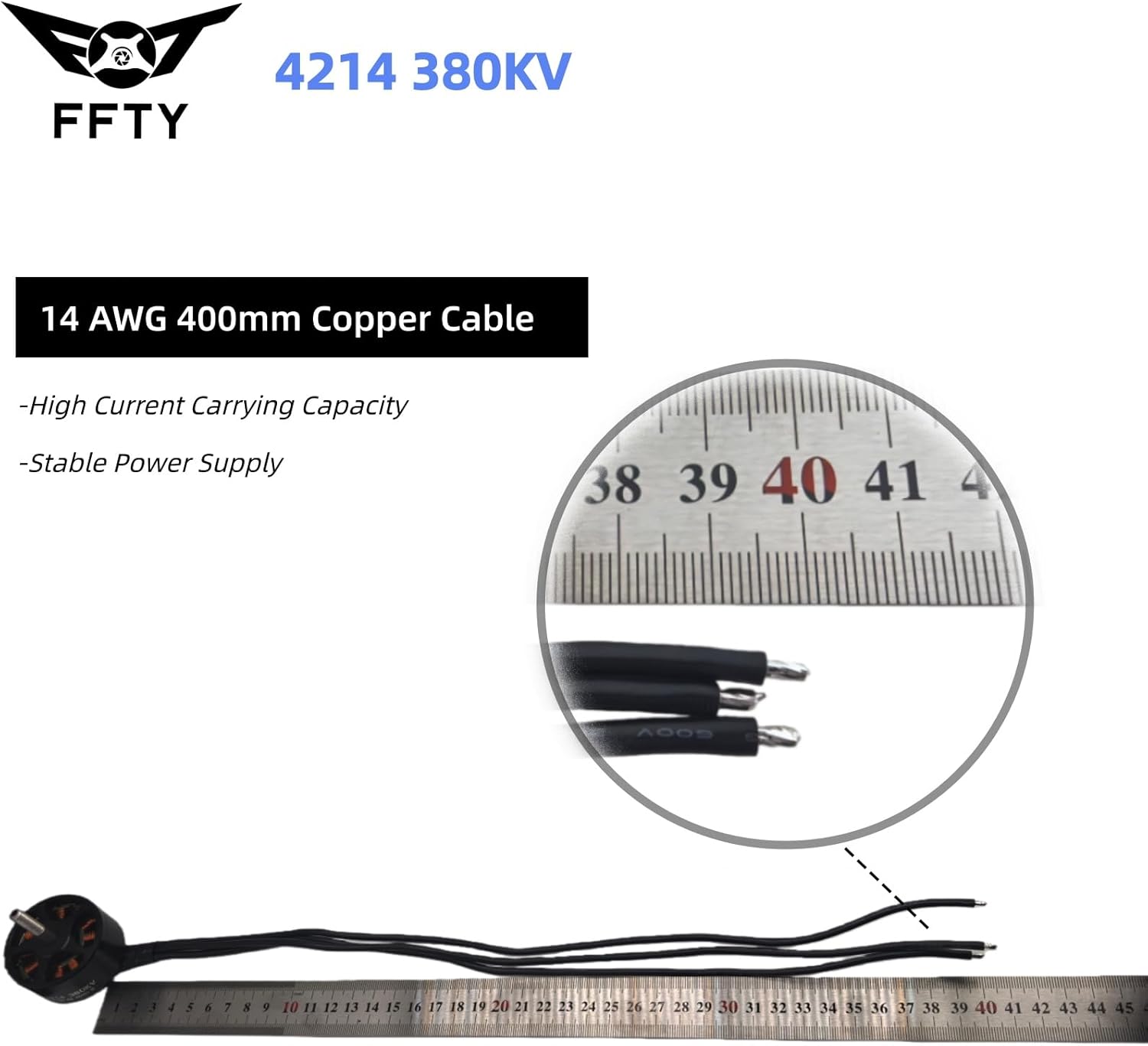 4214 380KV Brushless Motor 4.7kg(10.4lbs) Max Thrust for Cinematic Aerial Photography, Heavy Lift, Agricultural Spraying, and Industrial Inspection Drones (1)