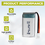 sea jump 6PCS 3.7V Lipo Battery 420mAh 25C with 6in1 Charger Molex Plug Compatible with Most RC Drone Quadcopters, Aerial Drones, Gliders, Robot Batteries